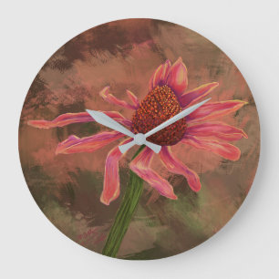 Grande Horloge Ronde Un Echinacea - la Beauté qui Vieillit