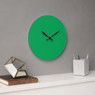 Grande Horloge Ronde Un écran vert positionné sur un fond blanc