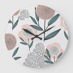 Grande Horloge Ronde Un rose