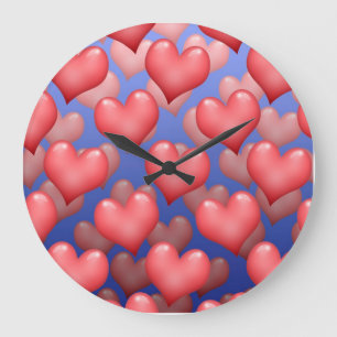 Grande Horloge Ronde Un tas de coeurs