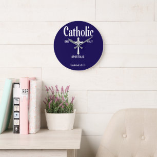 Grande Horloge Ronde Une Sainte Église Catholique Apostolique
