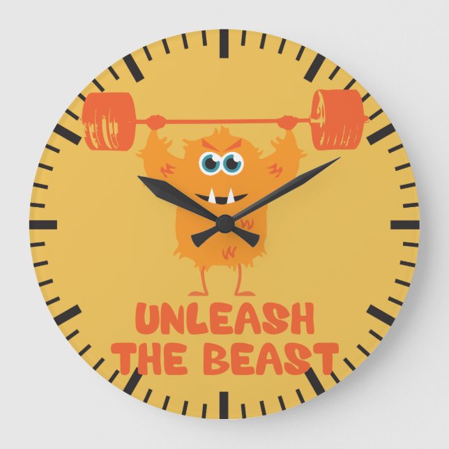 Grande Horloge Ronde Unleash the Beast Gym Motivation (Recto)