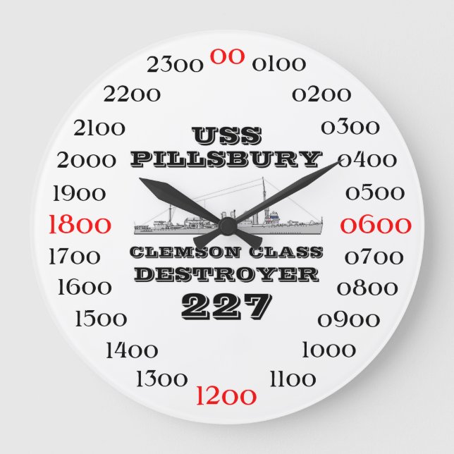 Grande Horloge Ronde USS Pillsbury (DD-227) (Recto)