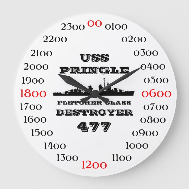 Grande Horloge Ronde USS Pringle (DD-477) (Recto)