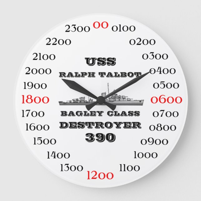 Grande Horloge Ronde USS Ralph Talbot (DD-390) (Recto)