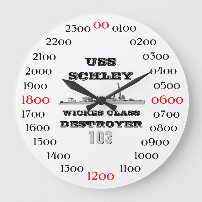 Grande Horloge Ronde USS Schley (DD-103) (Recto)