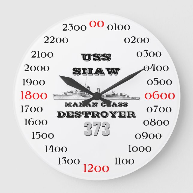 Grande Horloge Ronde USS Shaw (DD-373) (Recto)