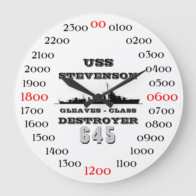 Grande Horloge Ronde USS Stevenson (Recto)