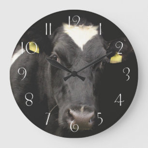 Grande Horloge Ronde Vache de Holstein