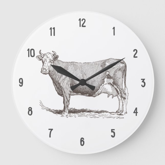 Grande Horloge Ronde Vache vintage (Recto)