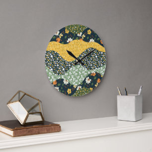 Grande Horloge Ronde Vagues de prairie