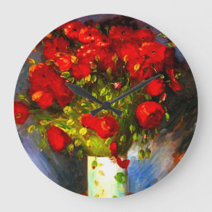 Grande Horloge Ronde Van Gogh Red Poppies
