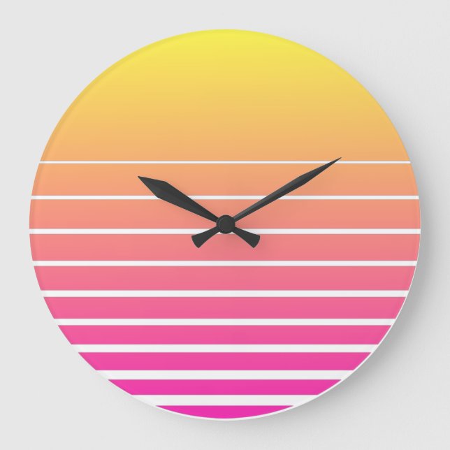 Grande Horloge Ronde Vaporwave Sun (Recto)