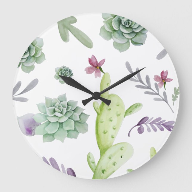 Grande Horloge Ronde Variété Cactus (Recto)