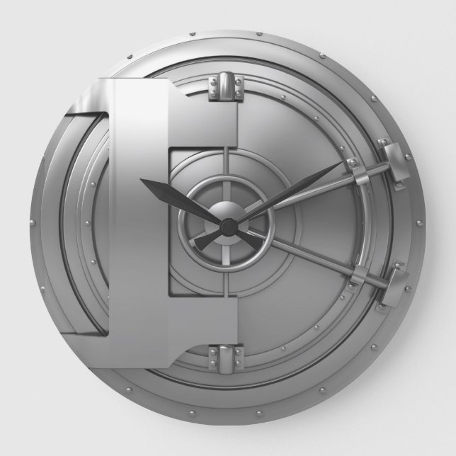 Grande Horloge Ronde vaudoor silver large clock (Recto)