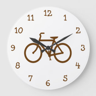 Grande Horloge Ronde Vélo Brown