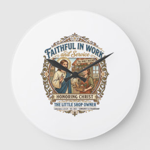 Grande Horloge Ronde Vendeur d'artisanat Jésus Etsy Fabricant de chemis
