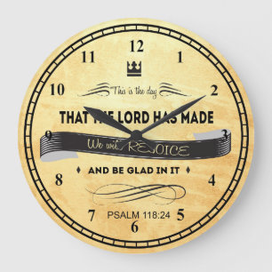 Grande Horloge Ronde Versets de la Bible, c'est le jour