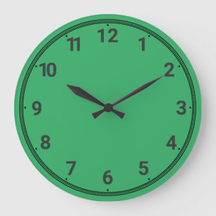 Grande Horloge Ronde Vert de foune