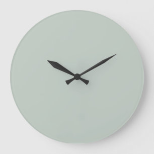 Grande Horloge Ronde Vert de verre de mer couleur unie
