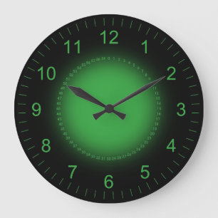 Grande Horloge Ronde Vert tableau de bord