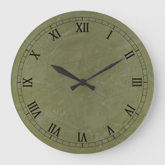 Grande Horloge Ronde Vert uni (Recto)