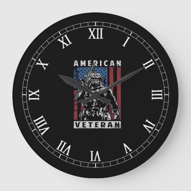 Grande Horloge Ronde Vétéran américain (Recto)