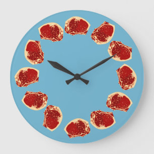 Grande Horloge Ronde Viande rétro