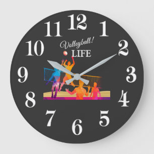 Grande Horloge Ronde Vie de volley-ball