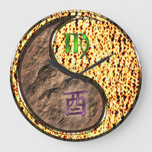 Grande Horloge Ronde Vierge & Coq de feu
