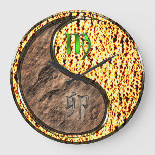 Grande Horloge Ronde Vierge & Lapin de Feu