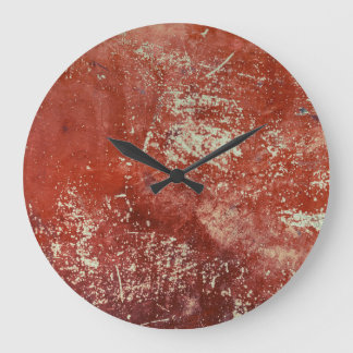 Grande Horloge Ronde Vieux Cuivre : Vive Texture Métal.