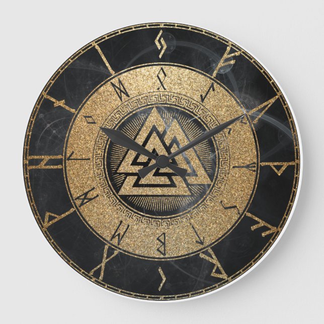 Grande Horloge Ronde Viking Runes (Recto)