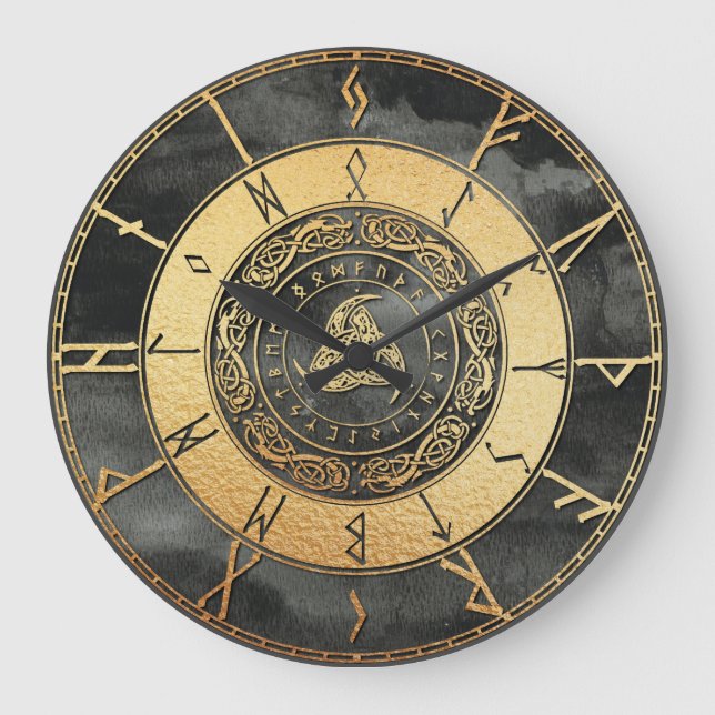 Grande Horloge Ronde Viking Runes (Recto)