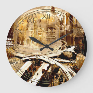Grande Horloge Ronde Ville futuriste du dôme diaphonique