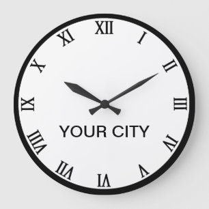 Grande Horloge Ronde Villes du modèle d'horloge du monde