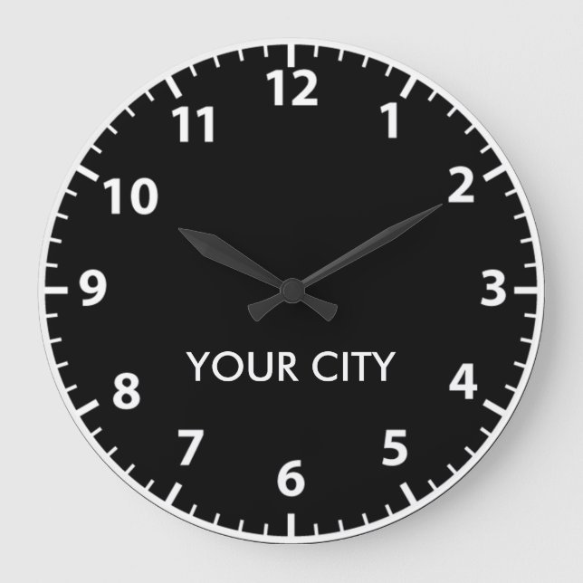 Grande Horloge Ronde Villes du monde (chiffres clairs) (Recto)