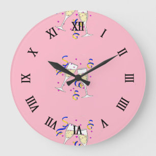 Grande Horloge Ronde vin jaune rose