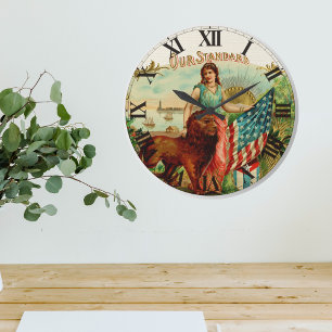 Grande Horloge Ronde Vintage Notre Étiquette standard