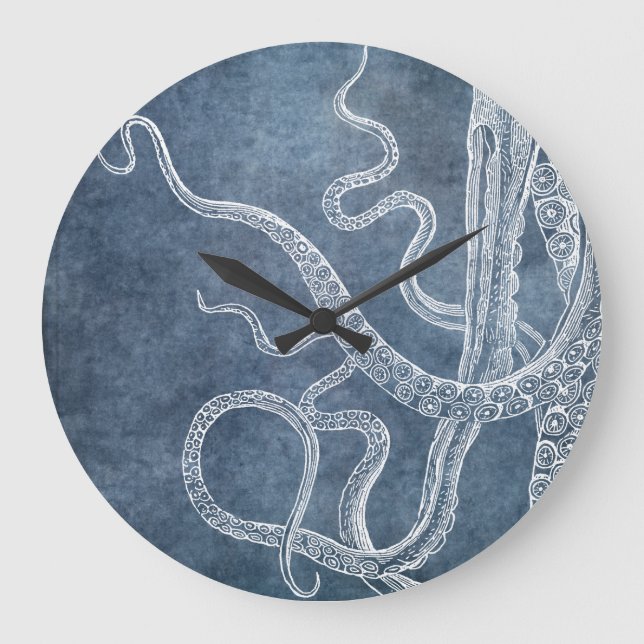 Grande Horloge Ronde Vintage Octopus (Recto)