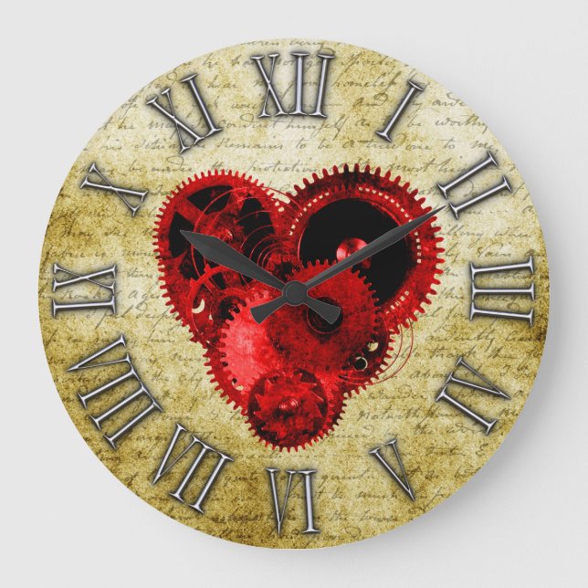 Grande Horloge Ronde Vintage Steampunk (Recto)