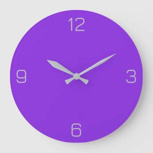 Grande Horloge Ronde Violet bleu 8A2BE2 Couleur - Ajouter une option de