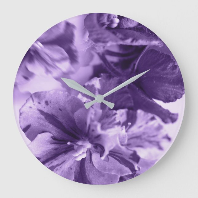 Grande Horloge Ronde Violettes monochromes (Recto)