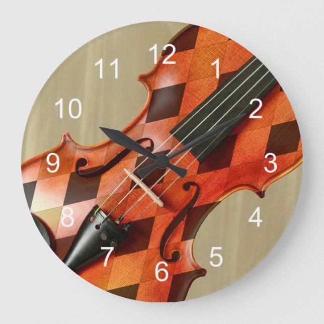 Grande Horloge Ronde Violon de harlequin (Recto)