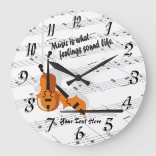 Grande Horloge Ronde Violon - quels sentiments ressemblent à de