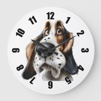 Grande Horloge Ronde Visage de chien mignon