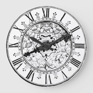 Grande Horloge Ronde Visage d'horloge antique