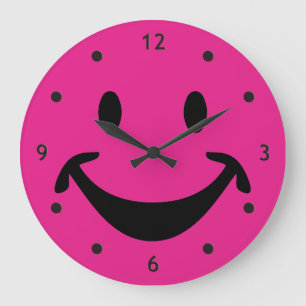 Grande Horloge Ronde Visage drôle + votre dos. & idées