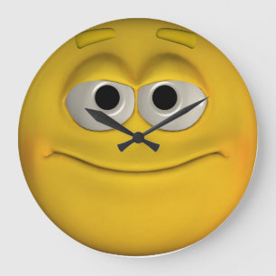 Grande Horloge Ronde Visage souriant