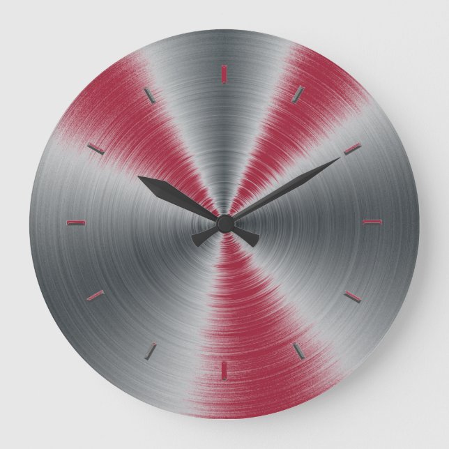 Grande Horloge Ronde Vivid Burgundy Splashes (Recto)